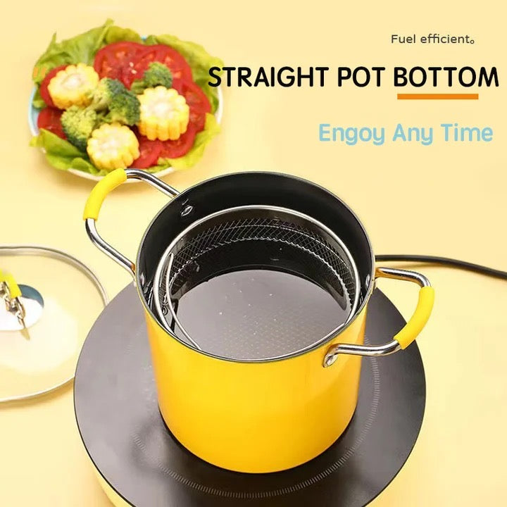 Mini Deep Frying Strainer Pot, Multifunctional Household Deep Frying Pan, Non Stick Mini Small Oil Frying Pot Mini Deep Frying Strainer Pot, Multifunctional Household Deep Frying Pan, Non Stick Mini Small Oil Frying Pot